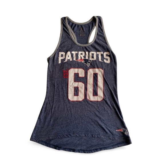 NFL Junior’s Girls New England Patriots Racker Back Tank Top Size Small GUC - Picture 1 of 10